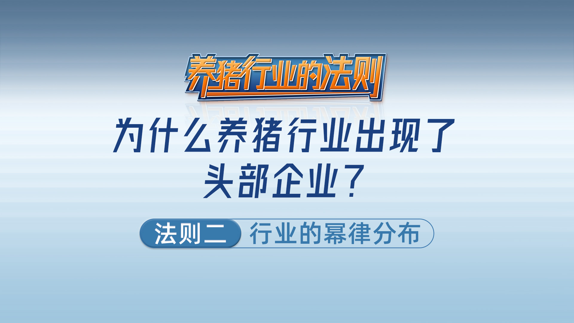 法则二：行业的幂律分布——为什么养猪行业出现了头部企业？