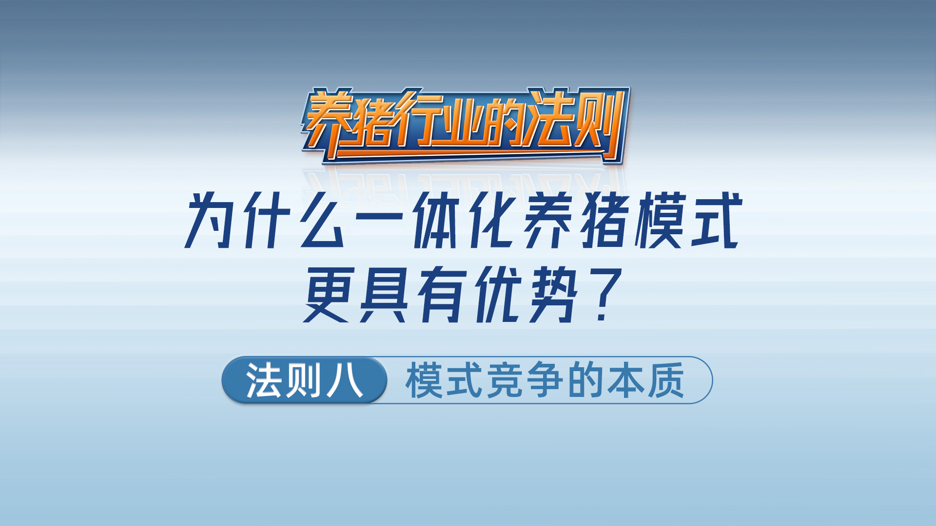 法则八：模式竞争的本质——为什么一体化养猪模式更具有优势？